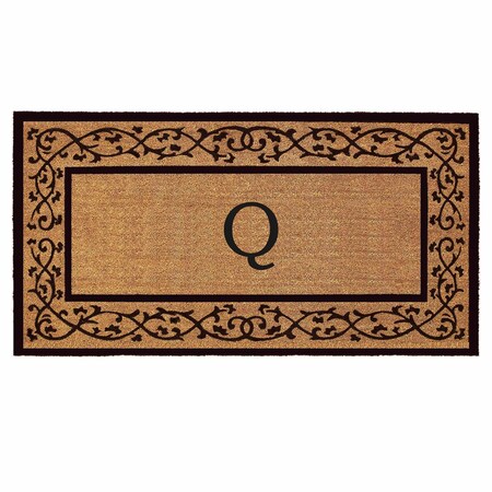 Calloway Mills Monogram Door Mat, Black, Natural, 36 in W x 72 in L 120073672Q